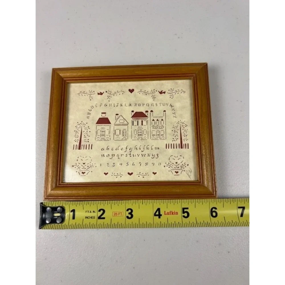 Designs With Scissors 1990 Scherenschnitte Framed Paper Cut Art Red Signed